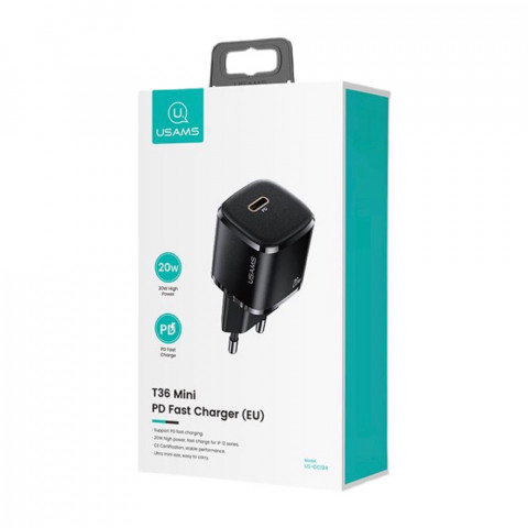 Зарядное устройство Usams 20W Type-C (black)